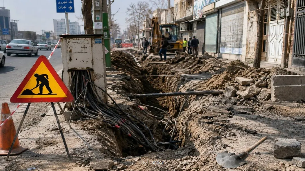 حفاری در بن بست مجوز شهرداری 10 هزار مشترک شهرری بدون تلفن و اینترنت طی 6 ماه